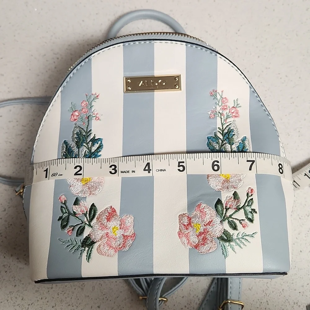 Aldo Striped and Floral Mini Backpack